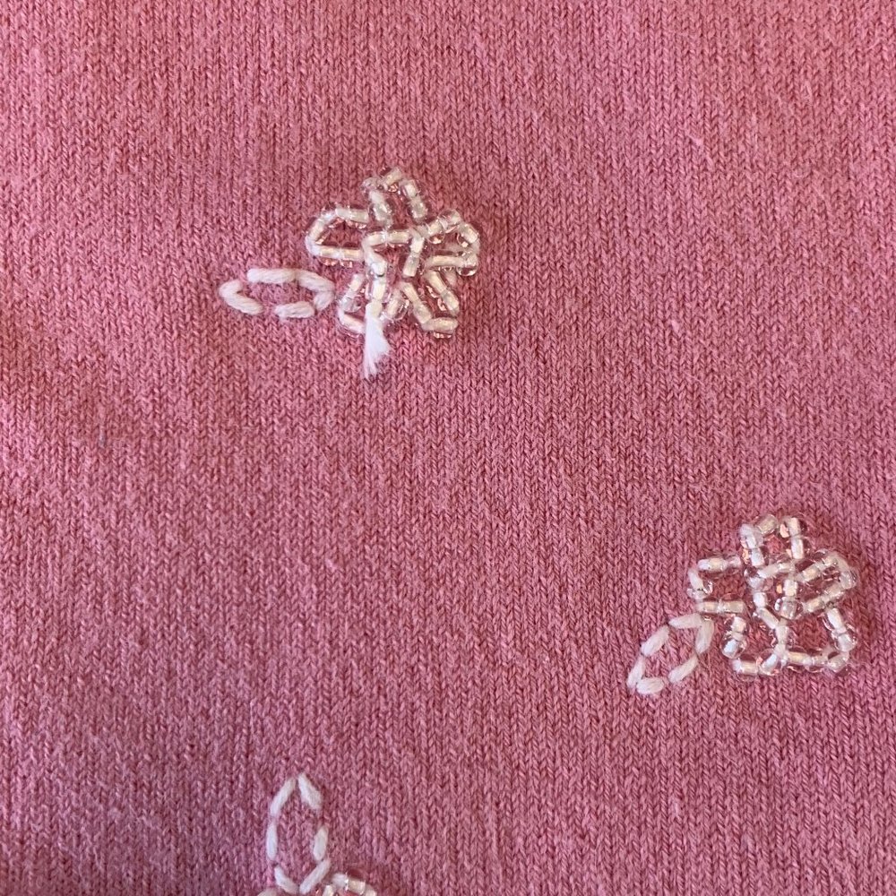 Beautiful Girls Dusty Pink Beaded Cardigan 12-18 - Picture 2 of 7